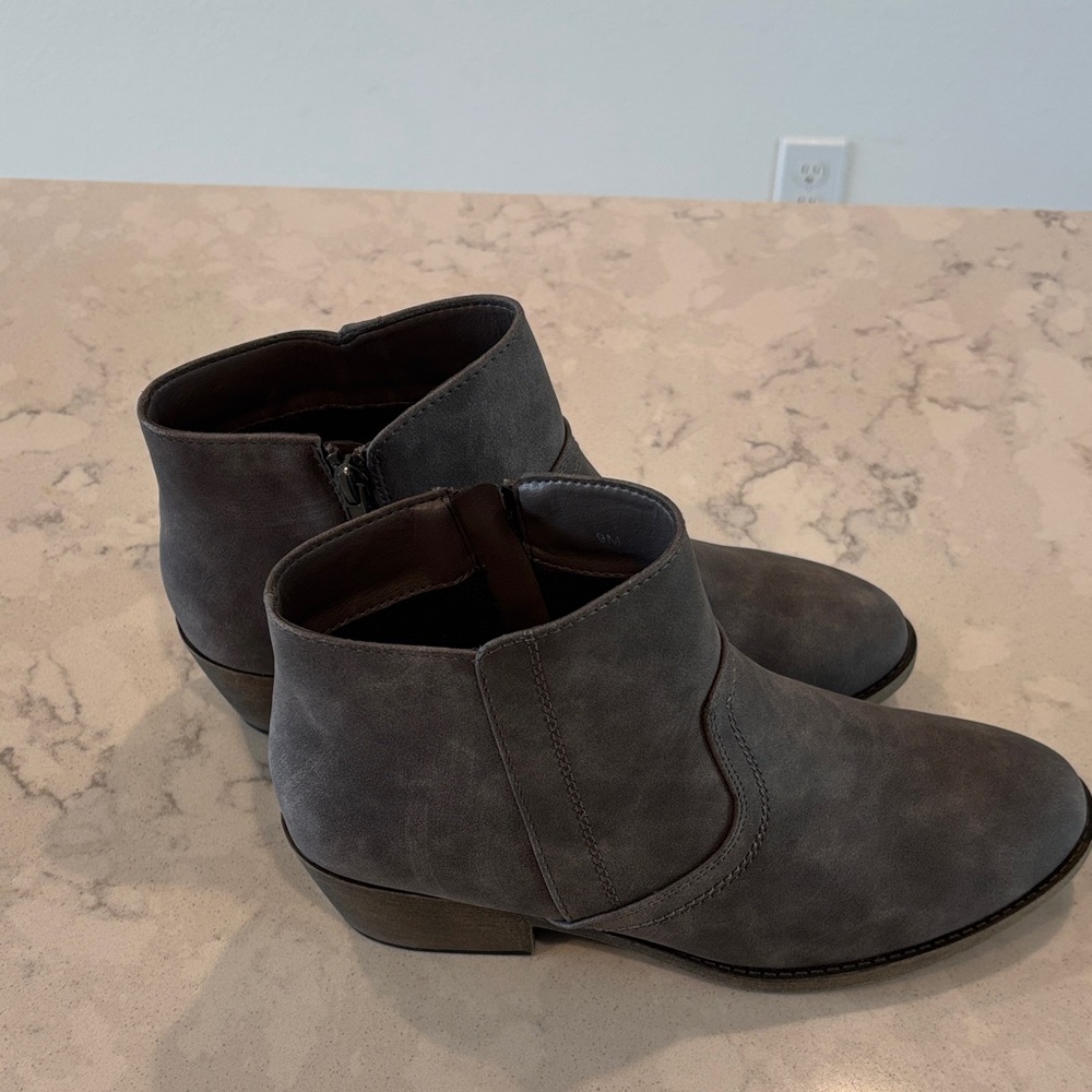 Maurices Charcoal Ankle Booties with zipper